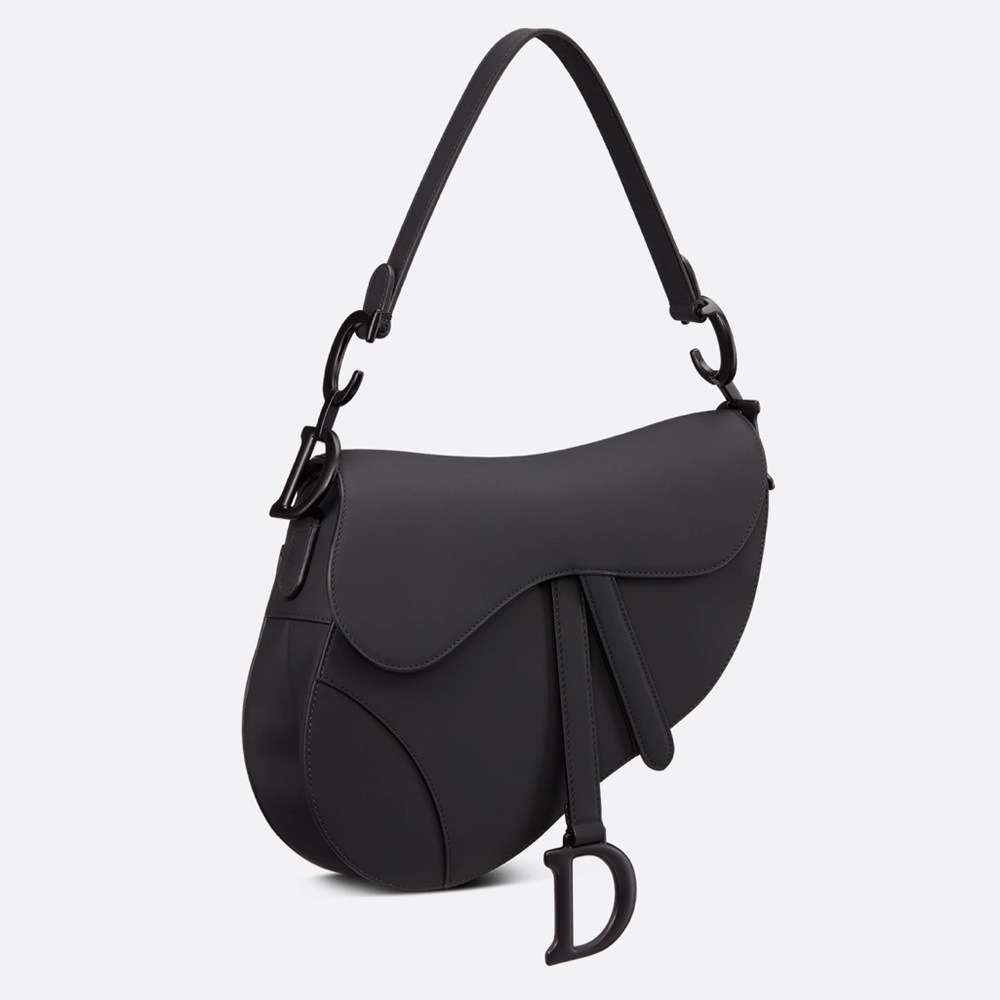 DIOR SADDLE!  Black Ultramatte Saddle Bag! Like new!